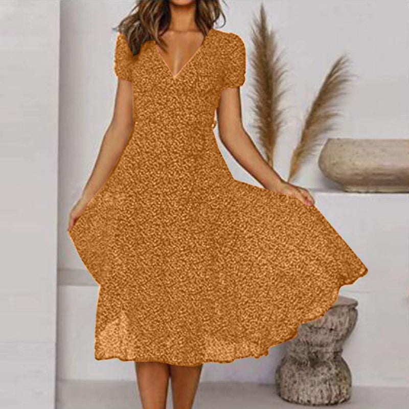 Nina | Vestido de Verano Fluido – Escote en V y Confort Absoluto