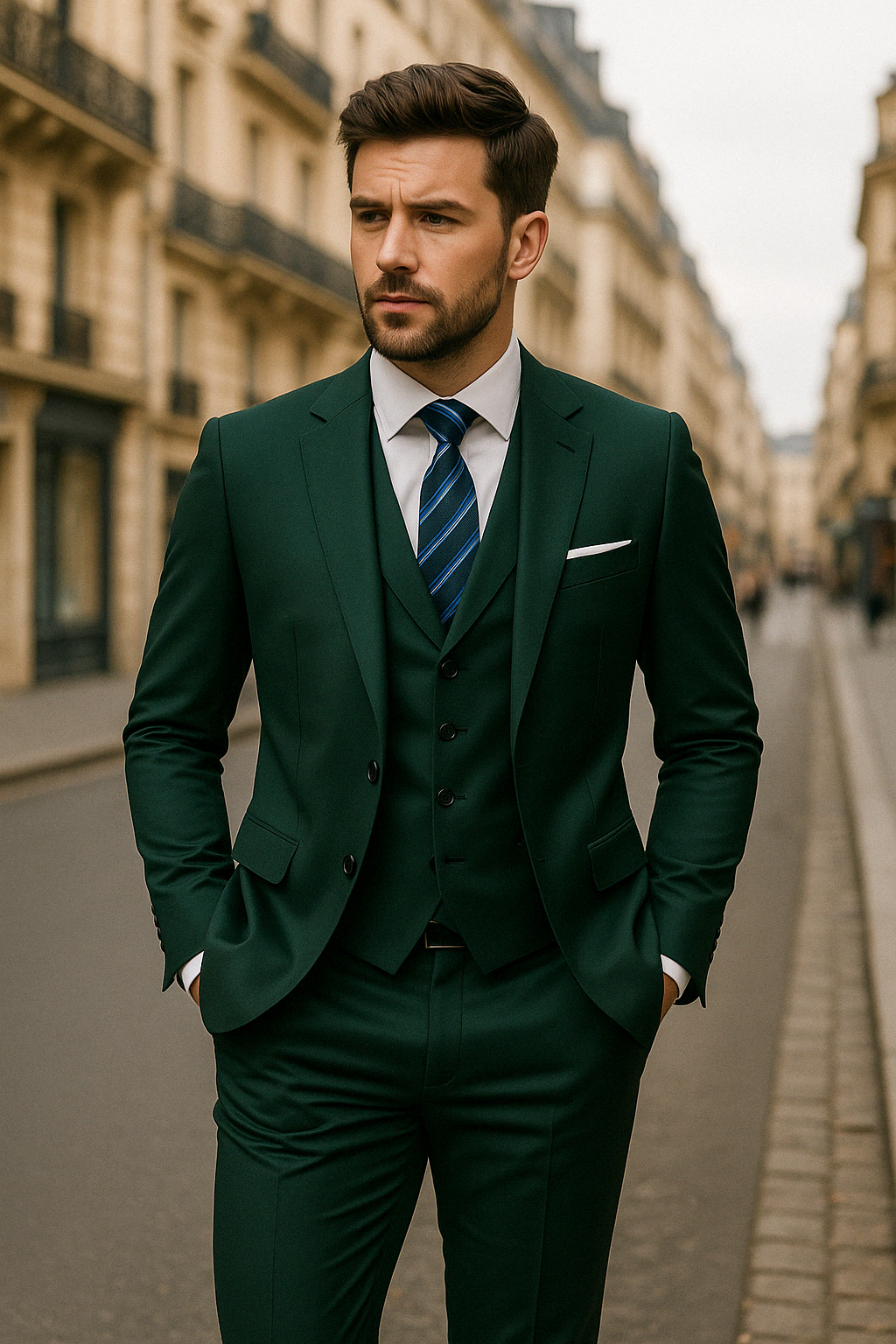 Neil | Men's Tailored Three-Piece Suit – Distinguished Style