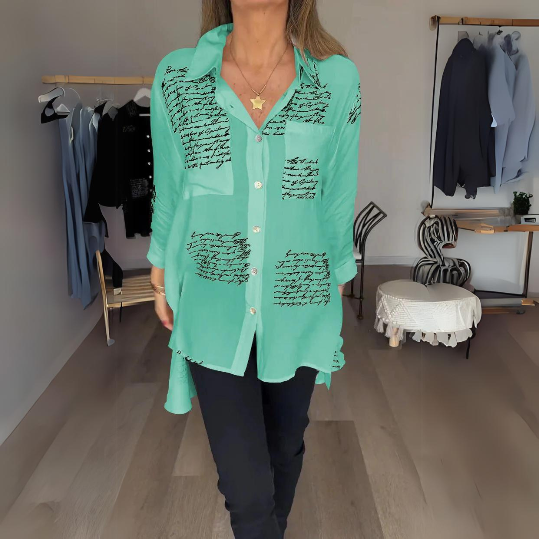 Sophie | Elegant Sommarblus – Konstnärliga och Moderna Inslag