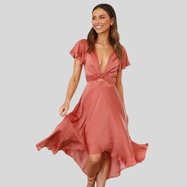 Gisèle | Lichte Midi-jurk met Zomerse Charme