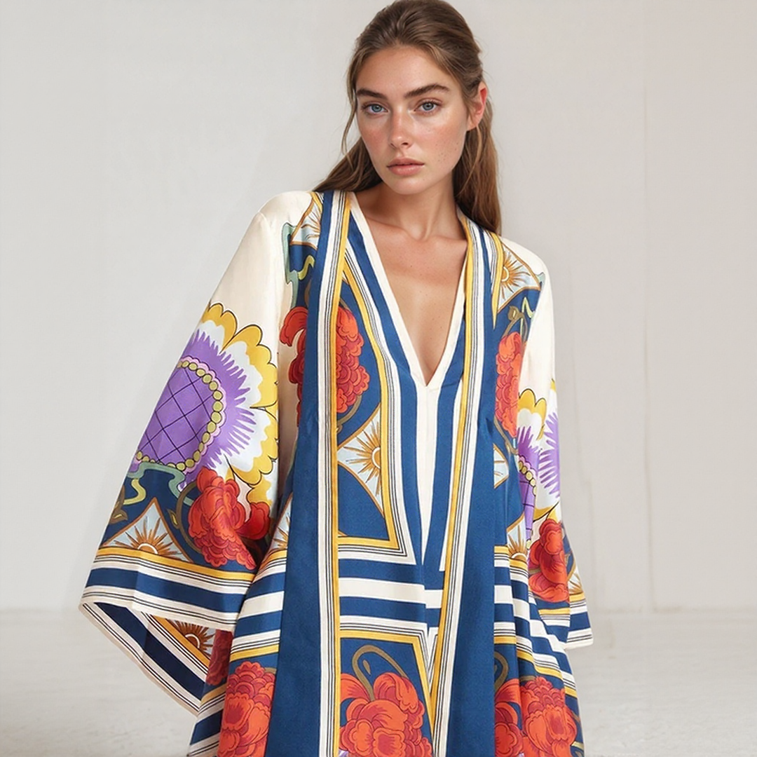 Djamila | Maxi Kaftan Bohém Ruha – Lazán Elegáns és Légies