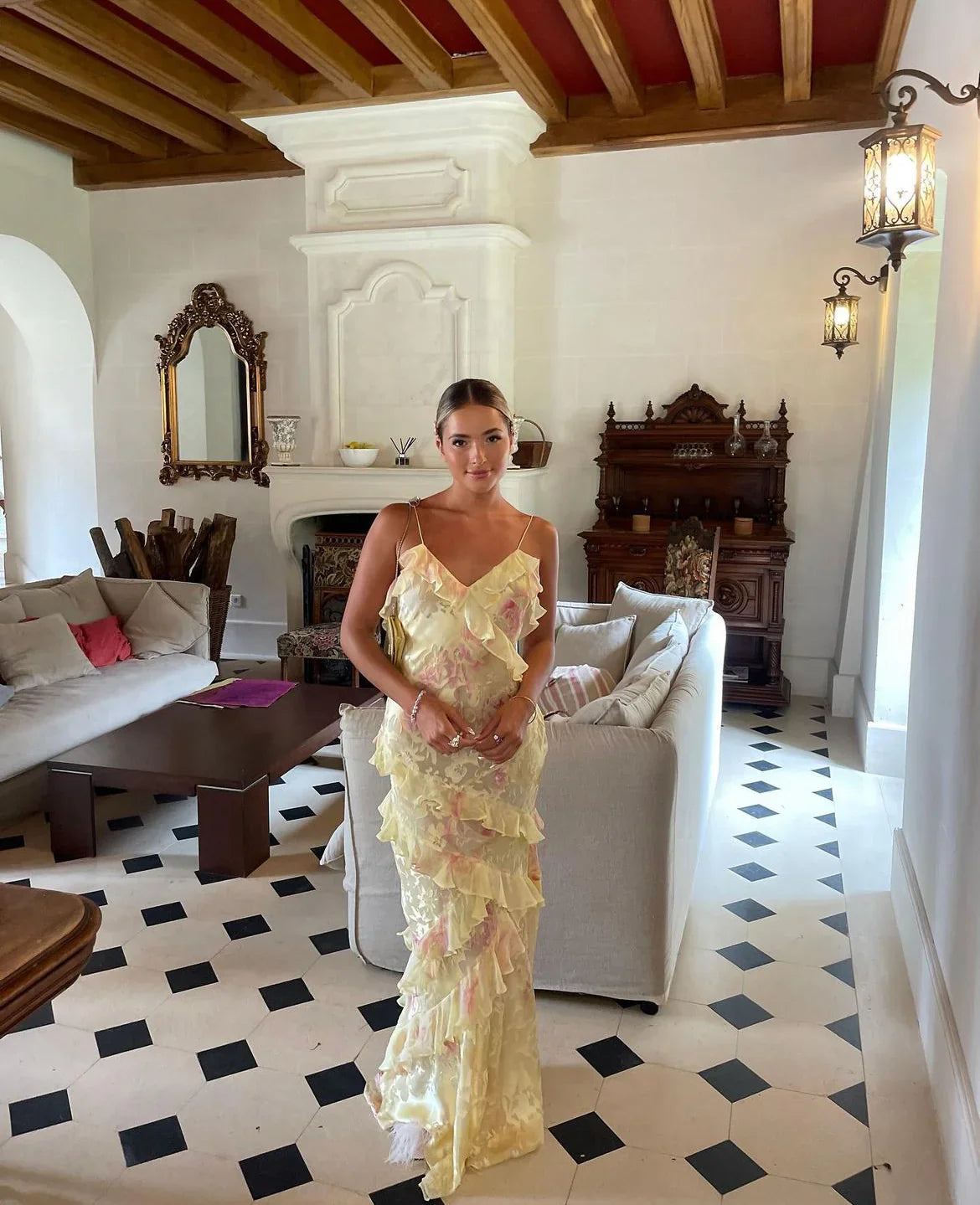 Sophie | Ruffled Maxi Dress – Romantic Elegance and Lightness