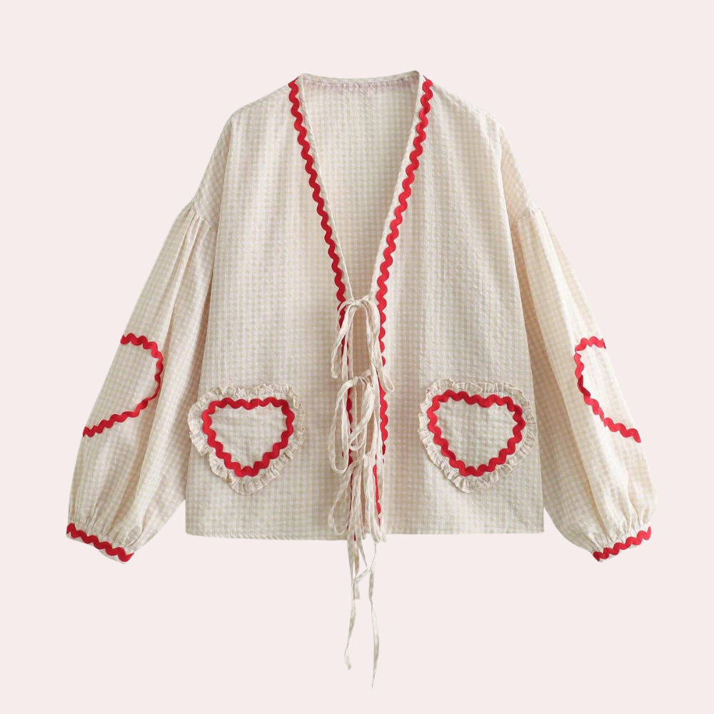 Claire | Heart Detail Shirt and Romantic Touch