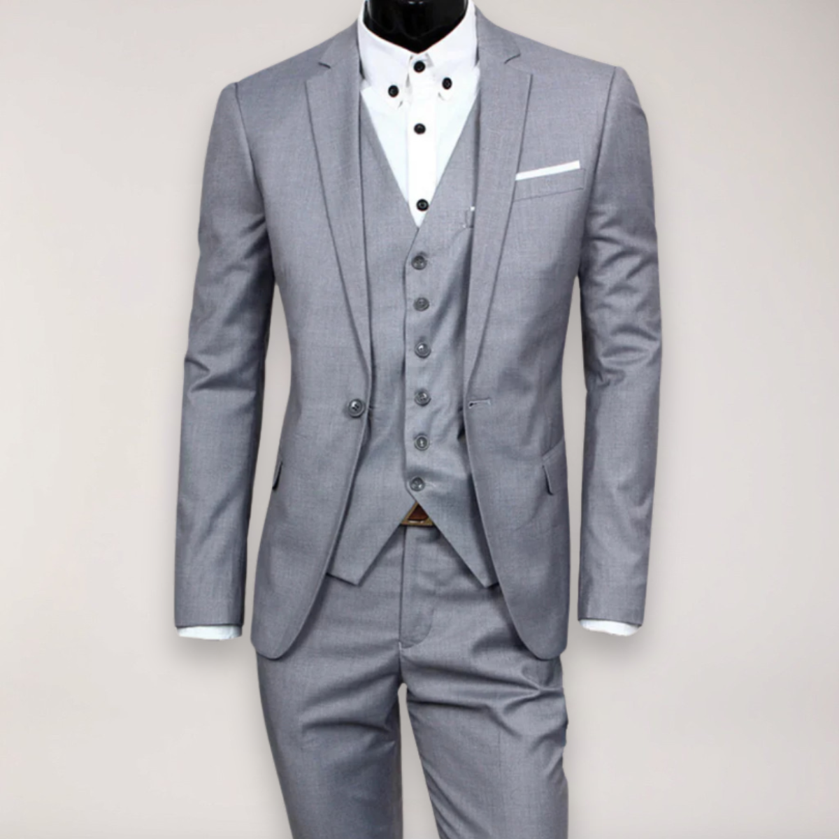 Emory | Męski garnitur trzyczęściowy Slim Fit Elegancki