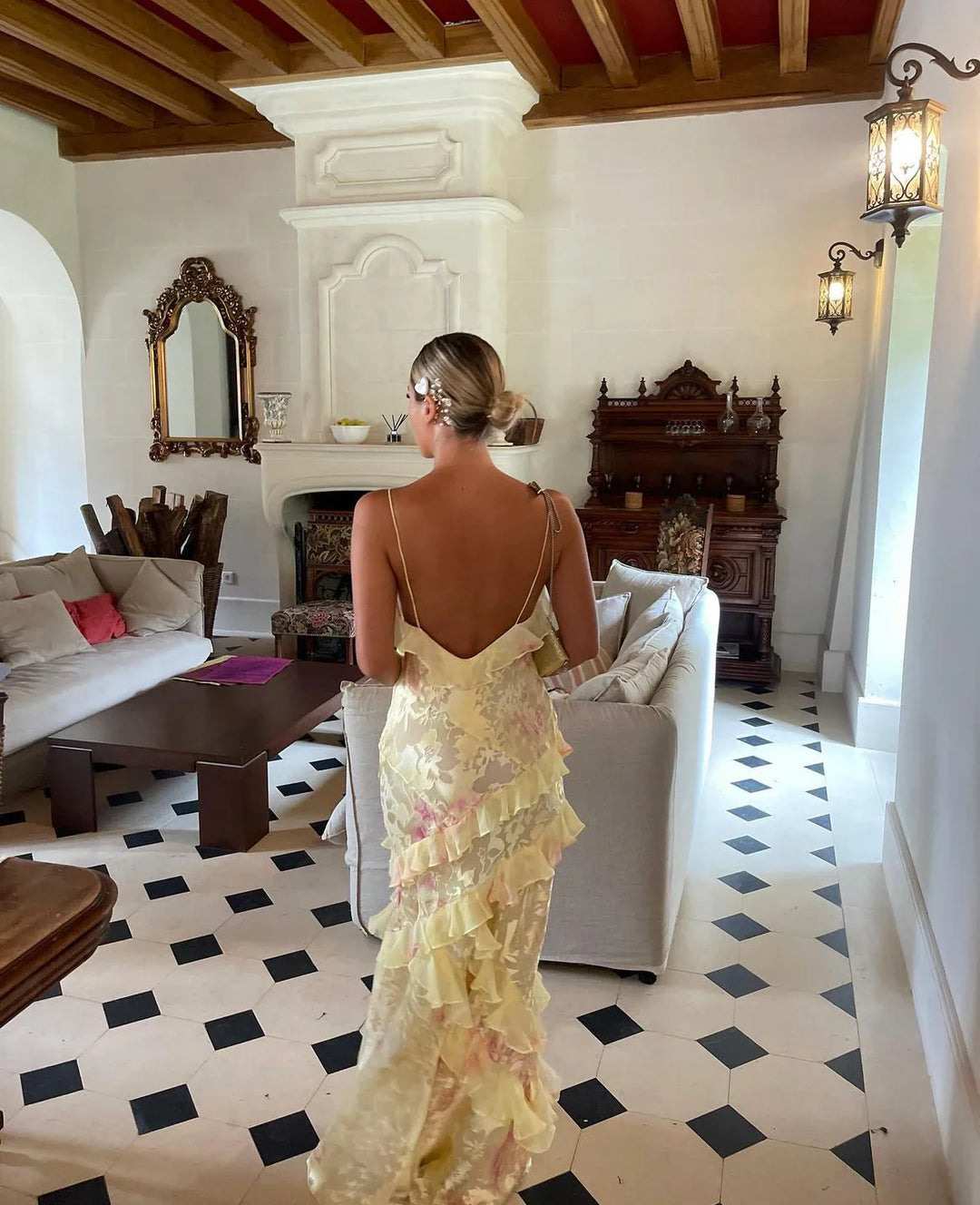 Sophie | Ruffled Maxi Dress – Romantic Elegance and Lightness