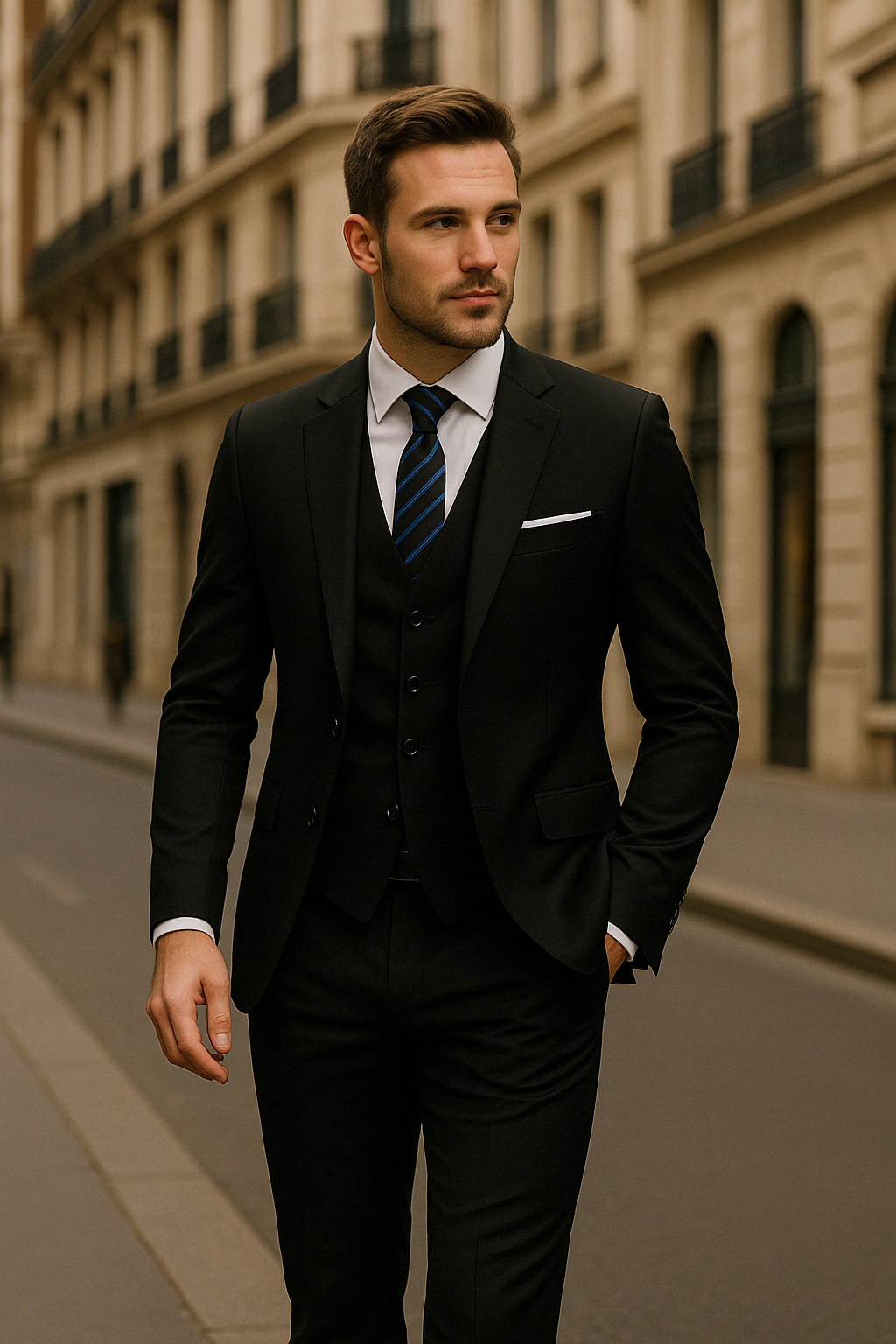 Neil | Men's Tailored Three-Piece Suit – Distinguished Style