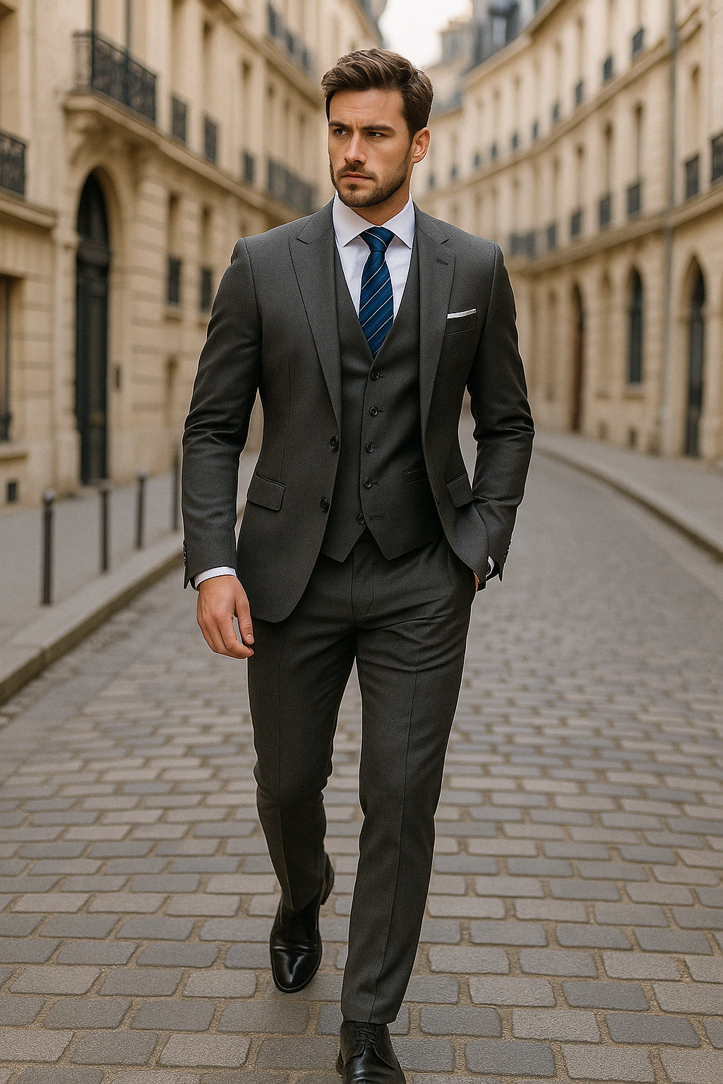 Neil | Men's Tailored Three-Piece Suit – Distinguished Style