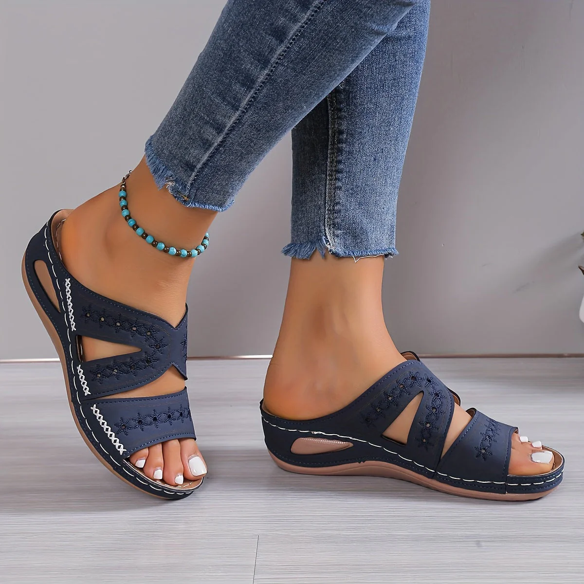 Gladys | Bequeme Offene Sandalen mit Keilsohle