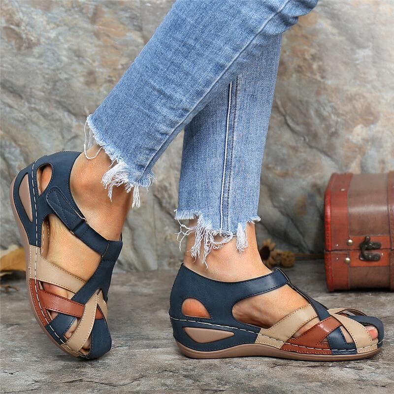 Alma | Sandaler med kryssrem – Vintage og feminin stil