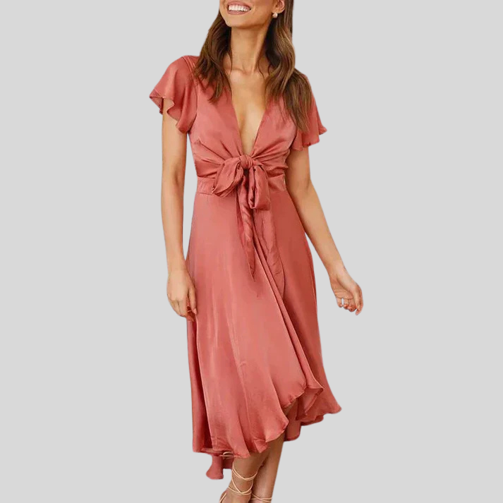 Gisèle | Lichte Midi-jurk met Zomerse Charme