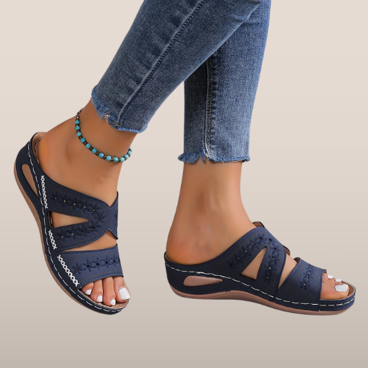 Gladys | Bequeme Offene Sandalen mit Keilsohle