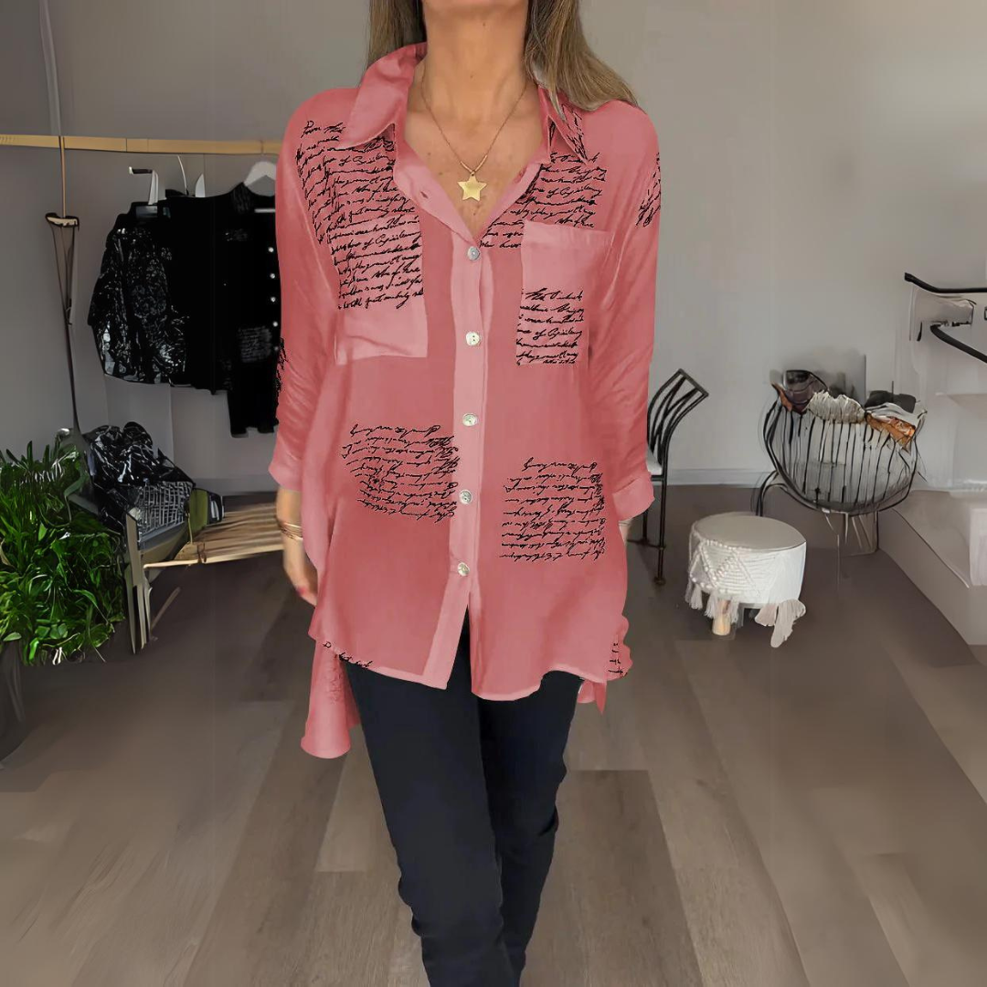 Sophie | Elegant Sommarblus – Konstnärliga och Moderna Inslag