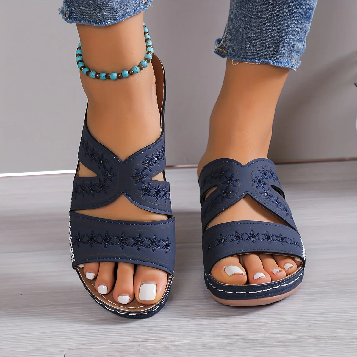 Gladys | Bequeme Offene Sandalen mit Keilsohle