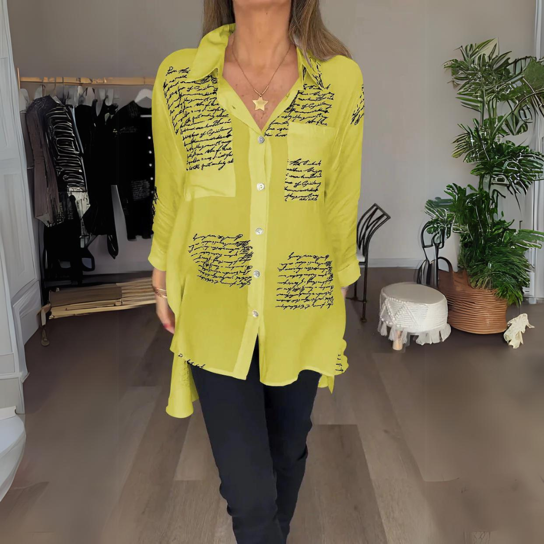 Sophie | Elegant Sommarblus – Konstnärliga och Moderna Inslag