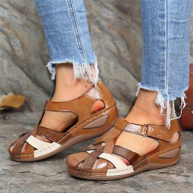 Alma | Sandaler med kryssrem – Vintage og feminin stil