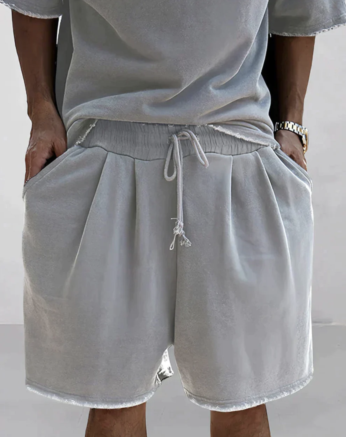 Adrien|Sammen T-Shirt Oversize Og Shorts Til Et Komfortabelt Og Stilfuldt Look