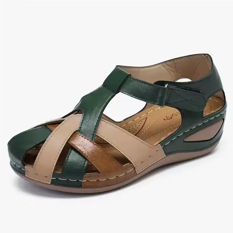 Alma | Sandaler med kryssrem – Vintage og feminin stil