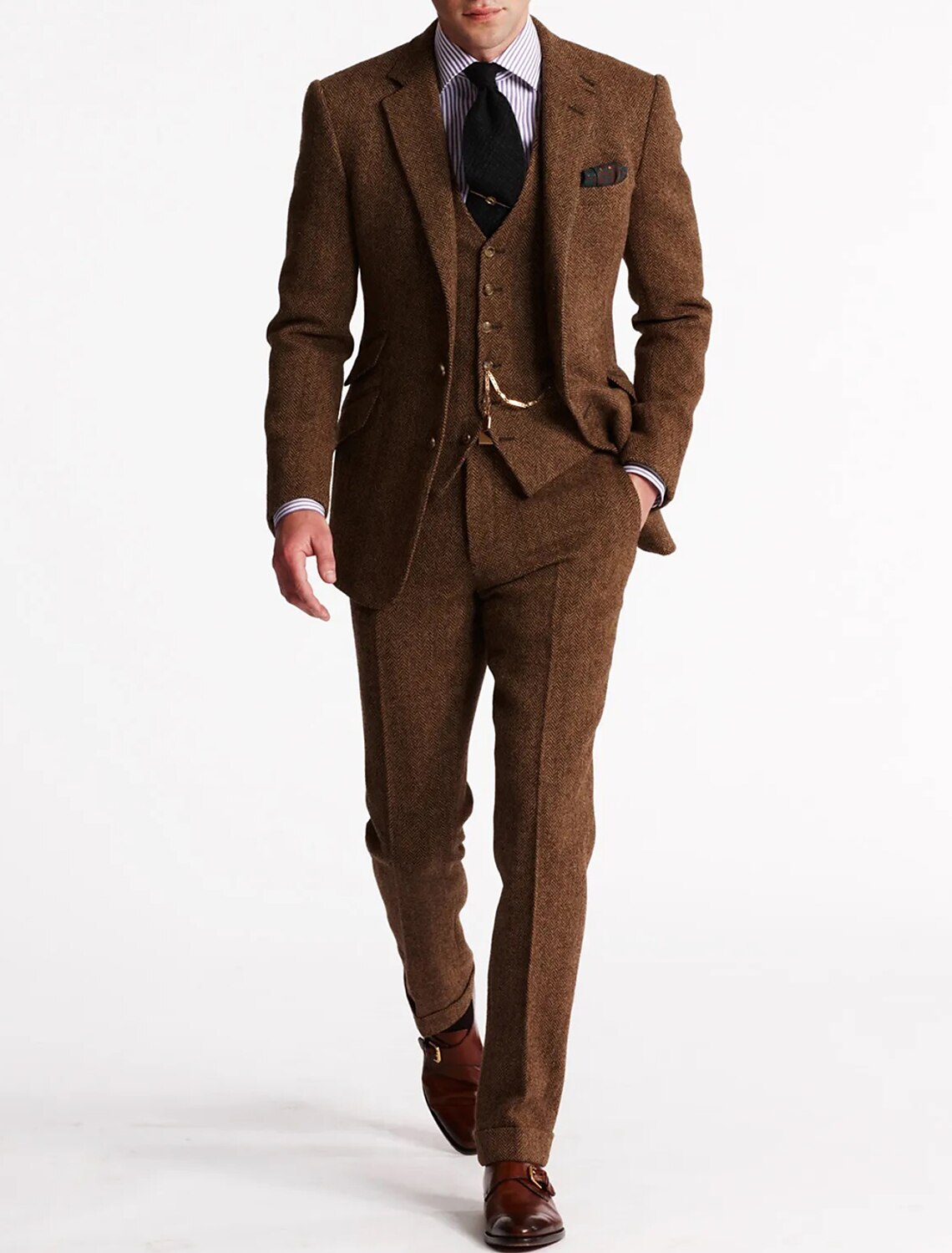 Amory | Herre Tre-delt Kostume – Raffineret Tweed