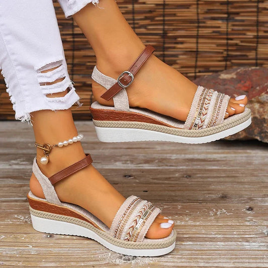 Zoé | Sandaler Dame – Komfort og Flettet Detaljer 