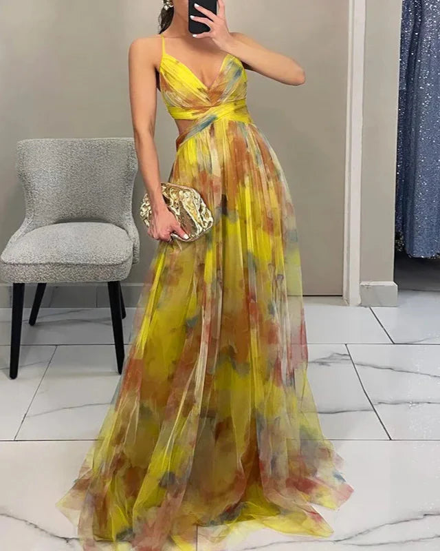 Samira | Dlouhá Letní Šaty – Květinová Čerstvost a Romantický Styl 