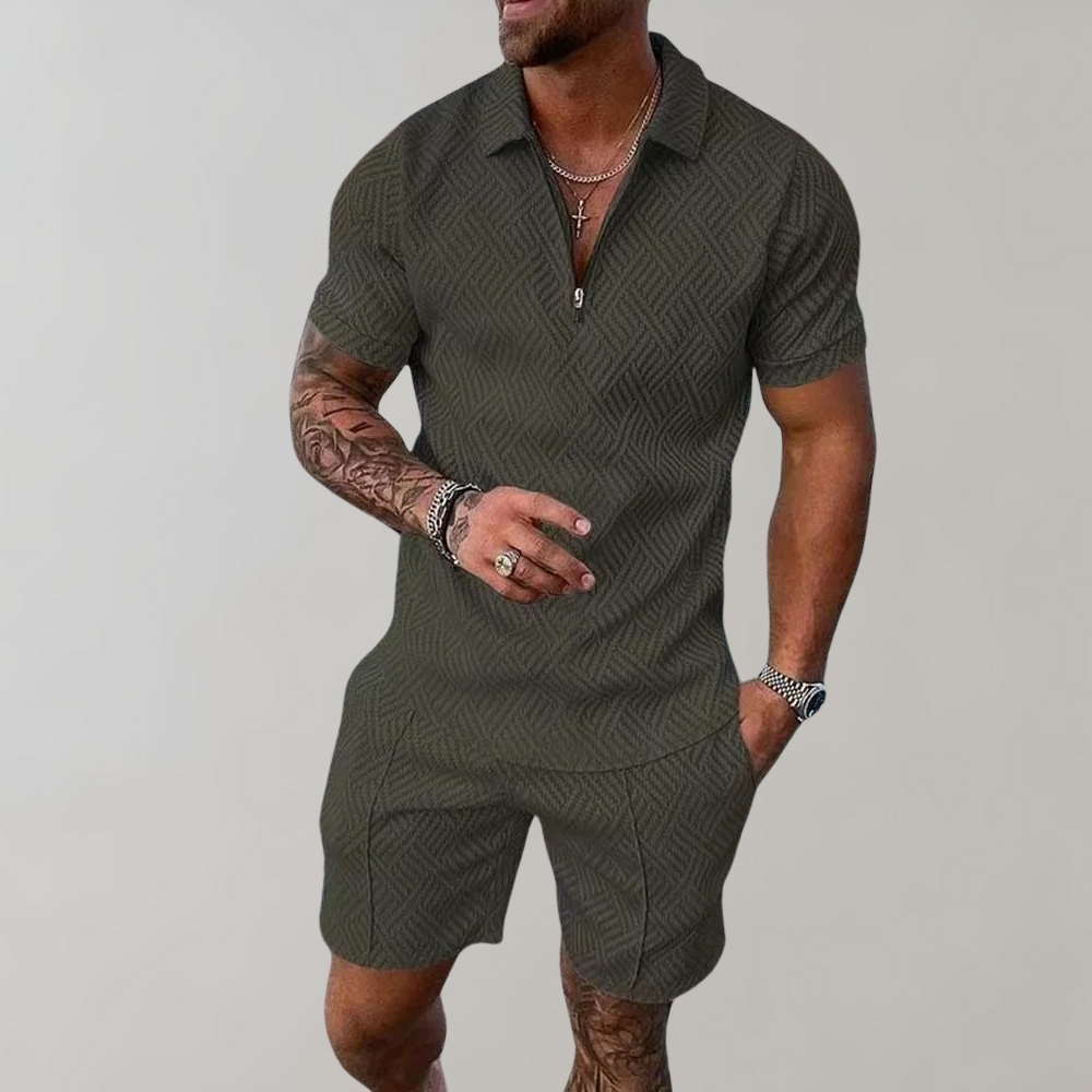 Soren | Ensemble Zippé Elegante A Maniche Corte 