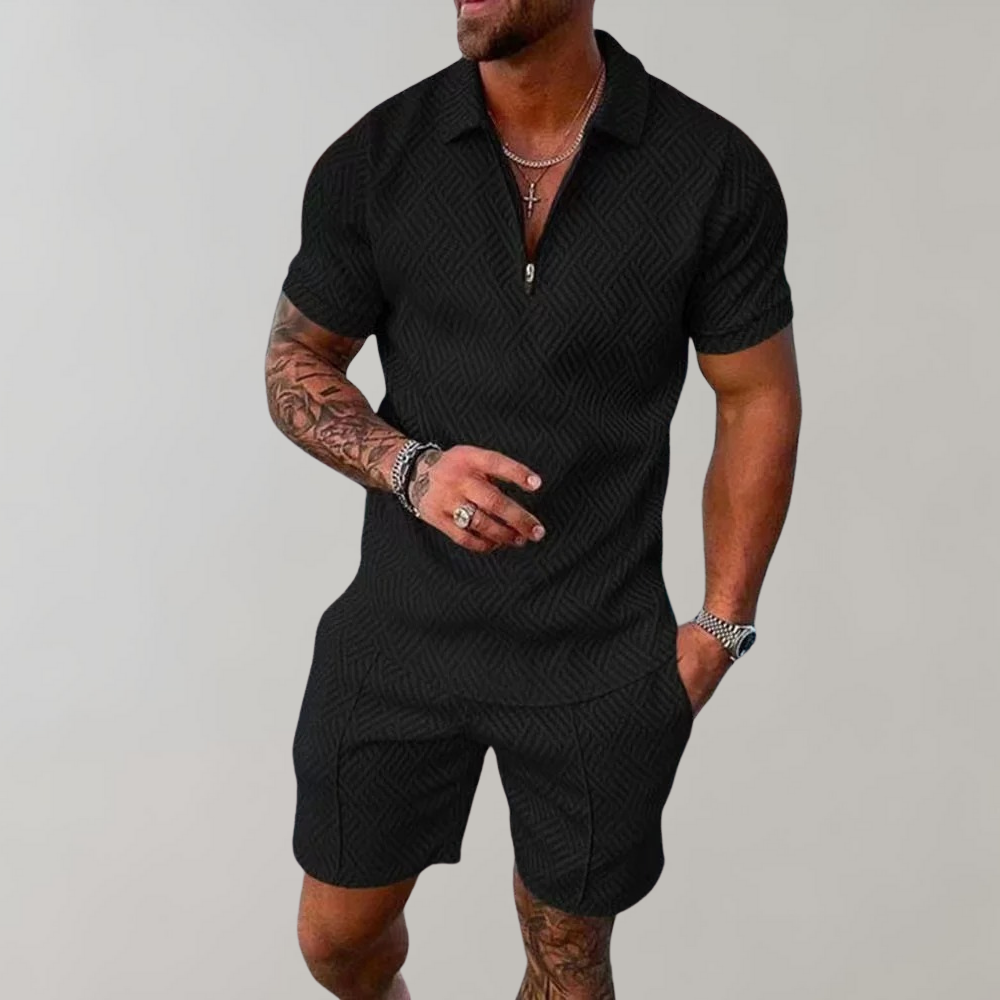 Soren | Ensemble Zippé Elegante A Maniche Corte 