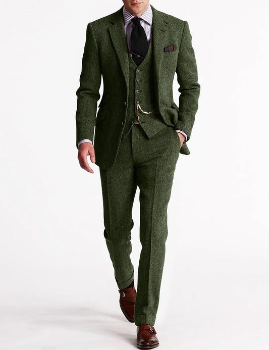 Amory | Kostuum Man Drie-delig – Esprit Verfijnde Tweed 