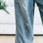 Lucie | Løs ermeløs denimsalopette 