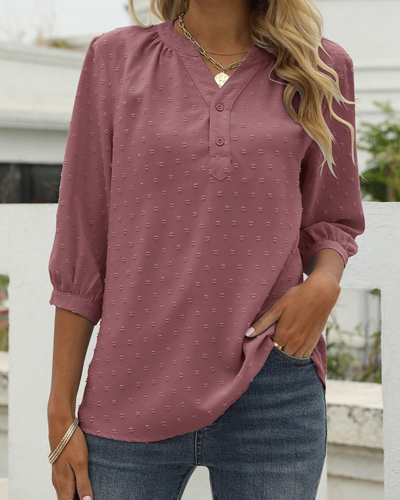 Janine | Klassisk Bluse til Kvinder – Elegant Afslappet Hverdag 