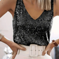 Miléna | Top Sans Manches À Sequins