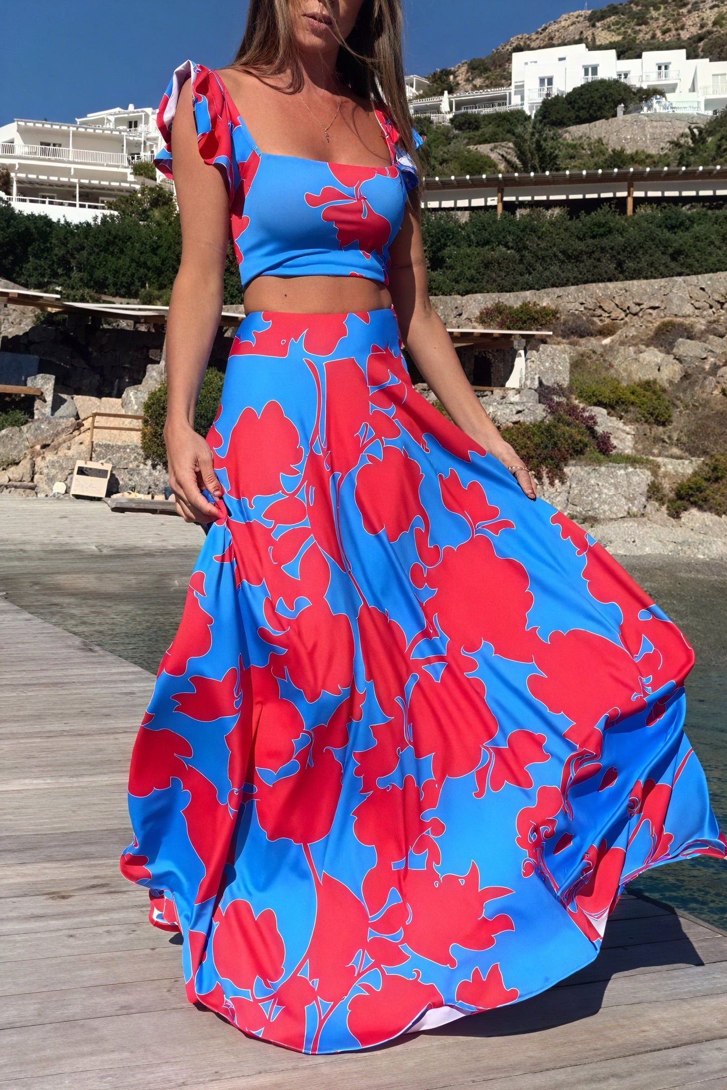 Joana | Ensemble Fleuri – Topp og Skjørt for en Solfylt Stil 