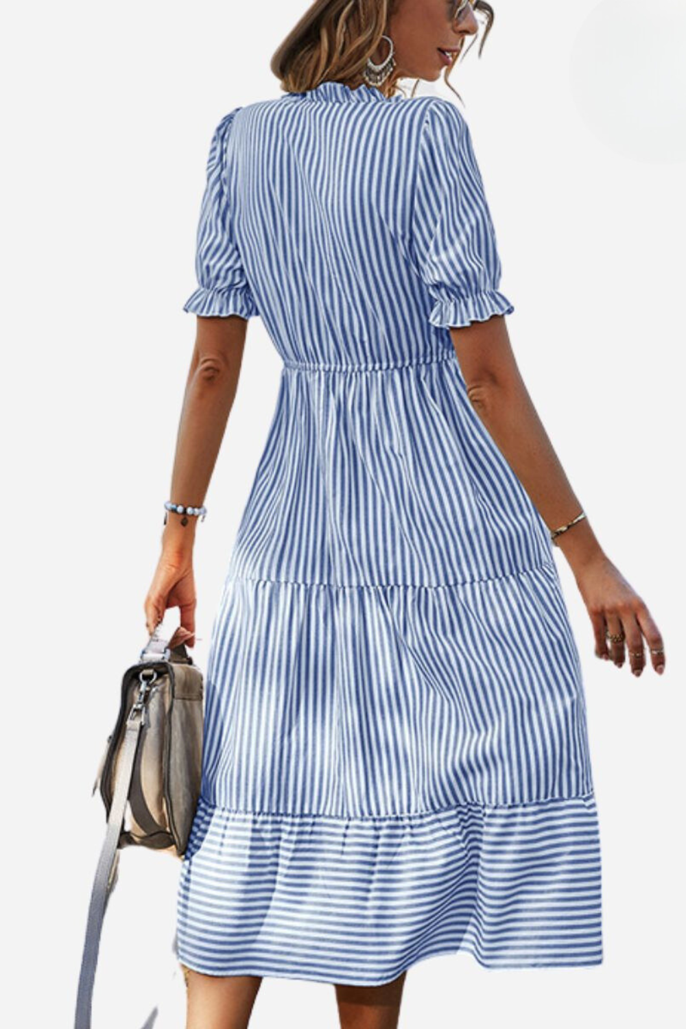 Freja | Vestido Bohemio Chic a Rayas 