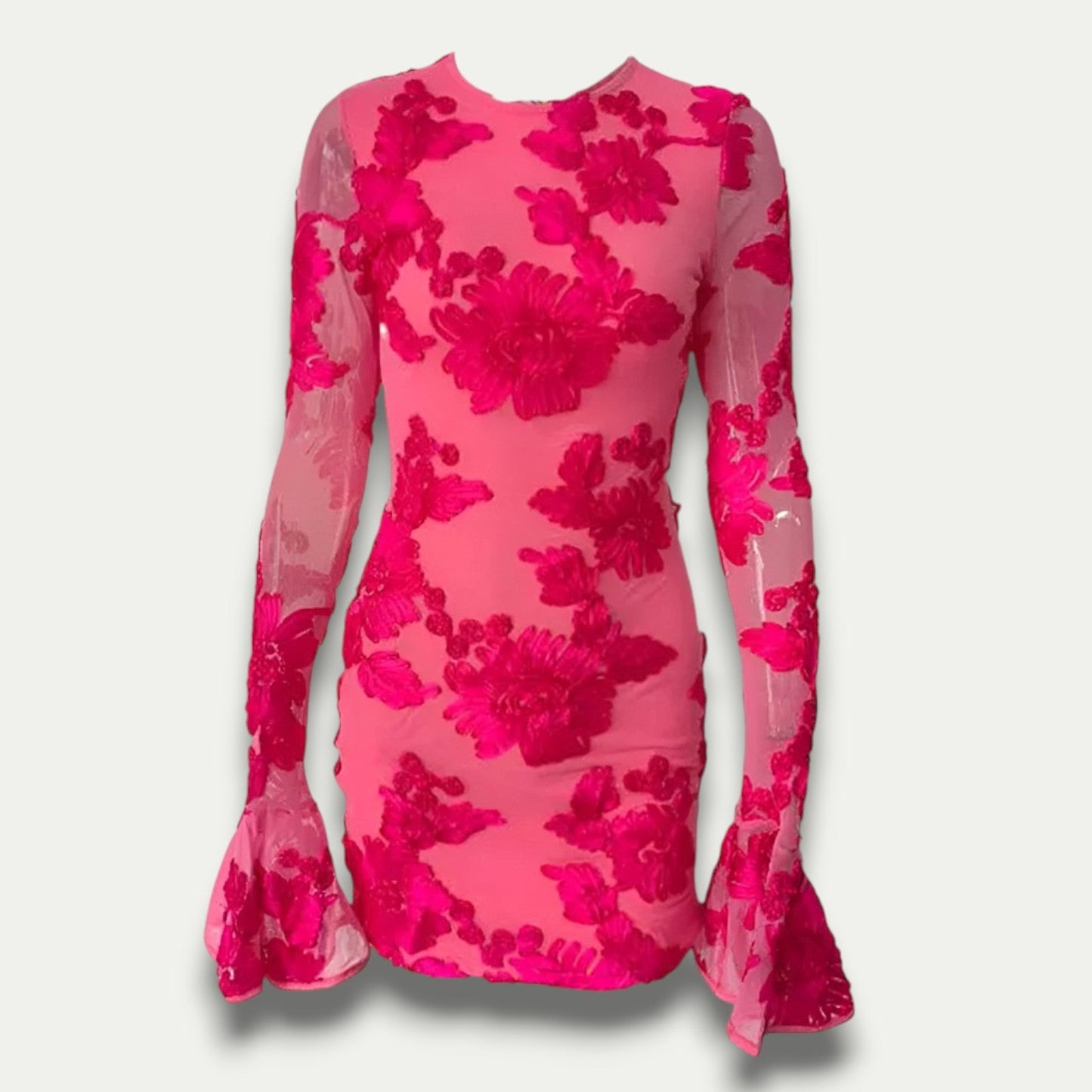Amaya | Elegant Midi Dress – Open Back and Embroidered Details 