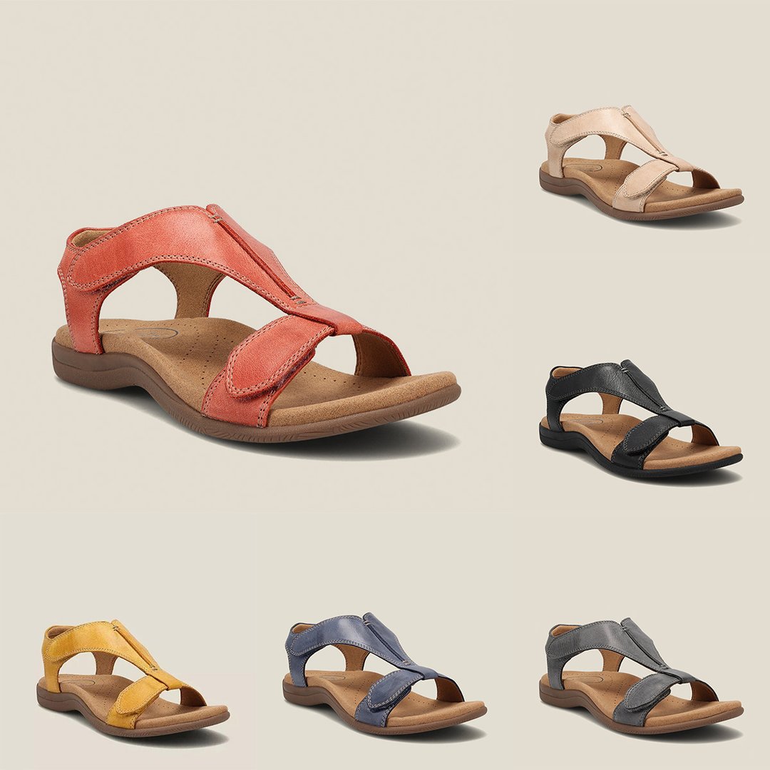 Lina | Sandaler Dam Med Bred Rem – Perfekta För Sommaren 