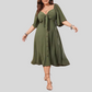 Gisèle | Lichte Midi-jurk met Zomerse Charme 
