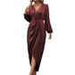 Marguerite | Robe Croisée Chic à Manches Longues
