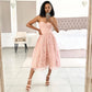 Livia | Midi-Bustierkleid – Strukturierte Eleganz und Weiblichkeit 