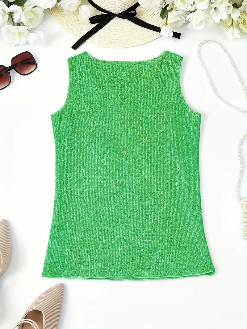 Miléna | Top Sans Manches À Sequins