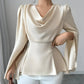 Lou | Blusa Elegante Con Maniche Fessurate 