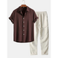 Antoine | Ensemble Chemise Col Cubain Et Pantalon À Cordon