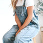 Lucie | Løs ermeløs denimsalopette 
