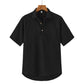 Joris | T-shirt a maniche corte con col aperto e mezza bottonatura 