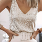 Miléna | Top Sans Manches À Sequins