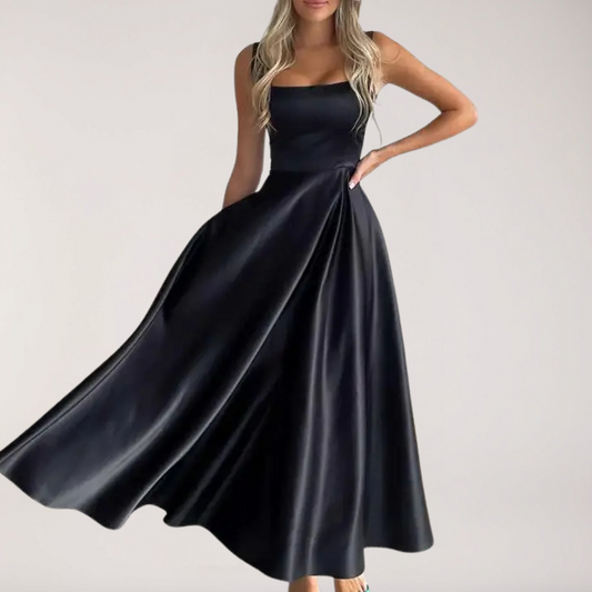 Rim | Robe Midi Élégante À Encolure Carrée
