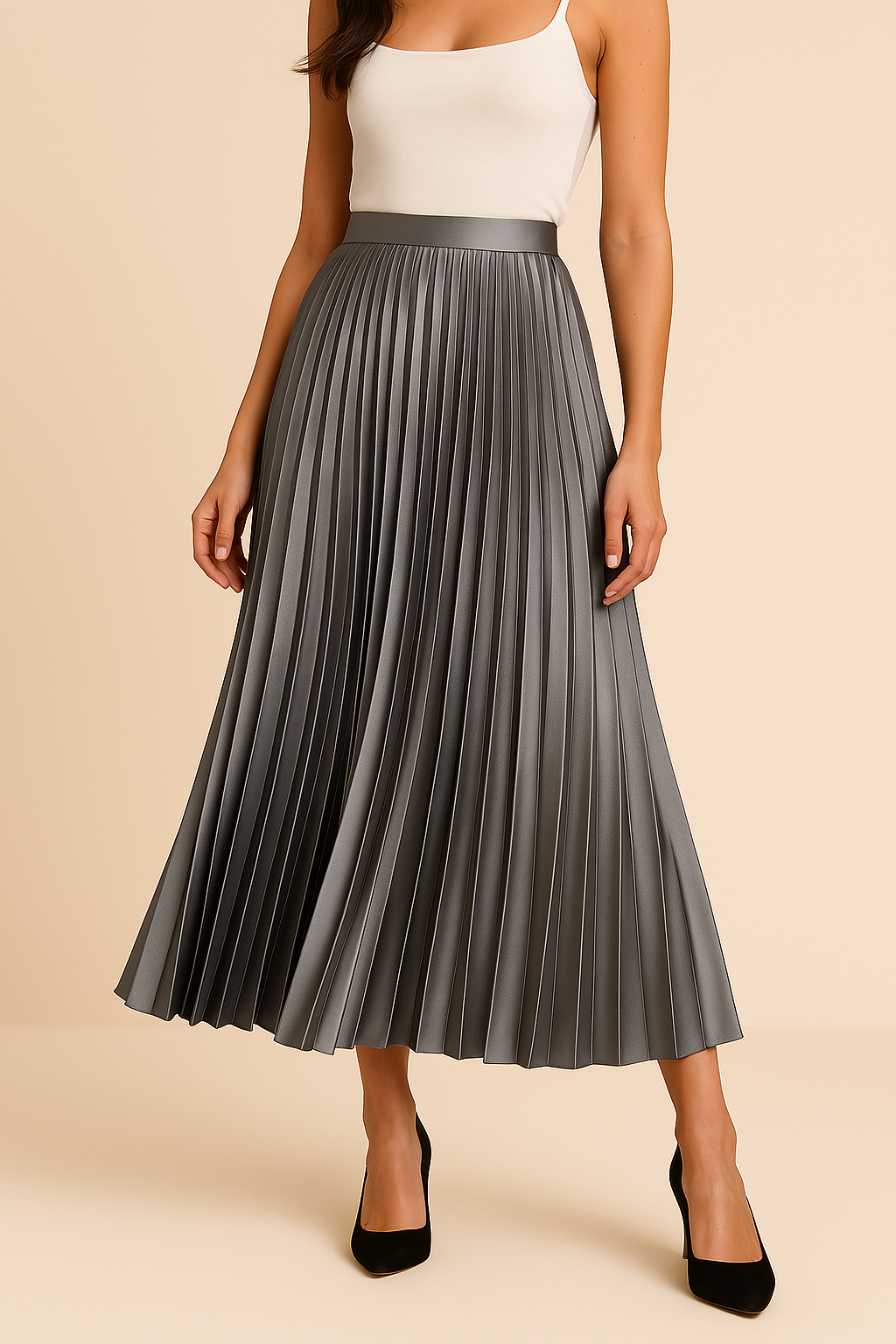 Céline | Fustă plisată cu talie înaltă – Eleganță și siluetă sublimată 