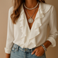 Honorine | Ruffled Blouse and Women's V-neck 