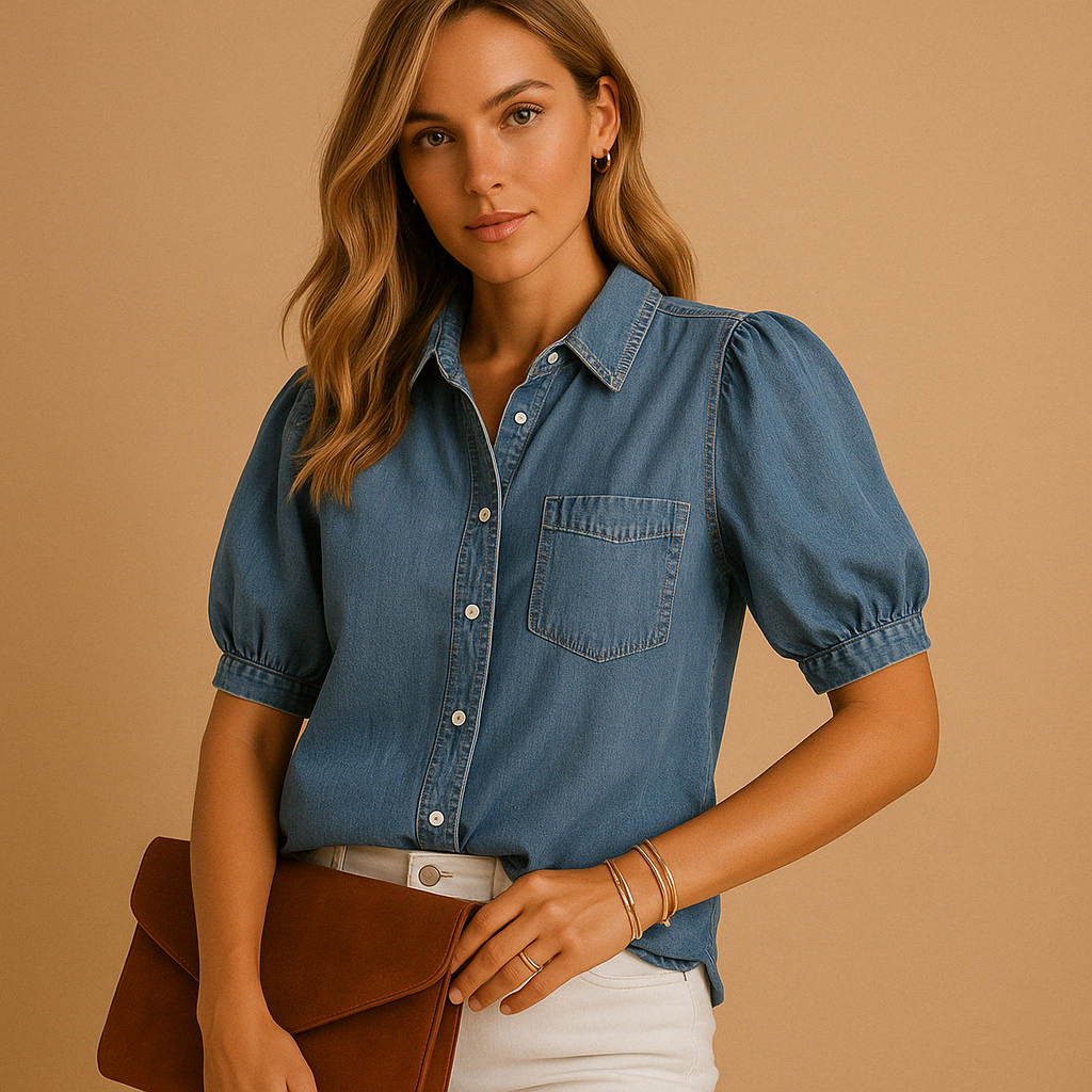 Lou | Bluse aus Denim für Frauen 